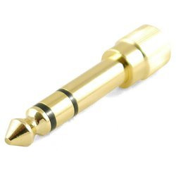 Redukcja gniazdo mały jack na duży jack stereo zakręcana z gwintem M8, adapter, przejściówka