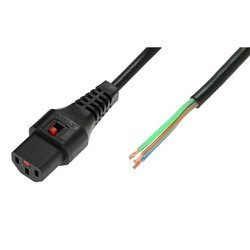 Kabel zasilający IEC C13 do zarobienia z blokadą IEC Lock
